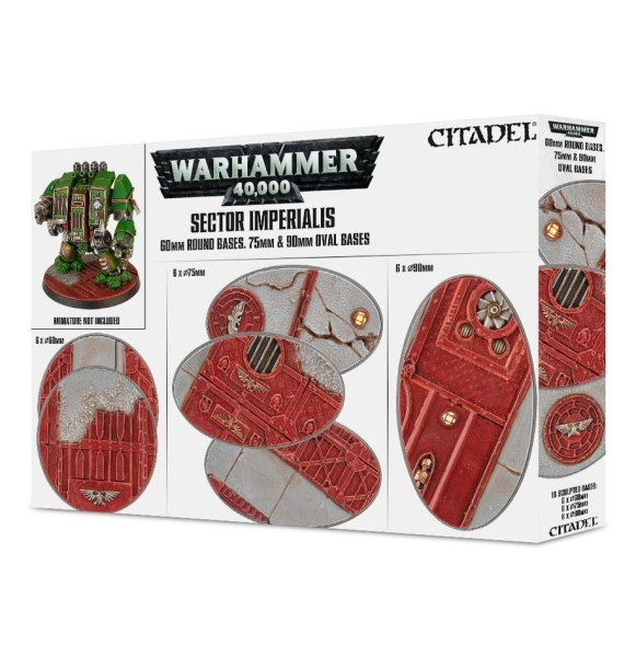 SECTOR IMPERIALIS: SOCLES RONDS DE 60MM ET SOCLES OVALES DE 75MM ET 90MM