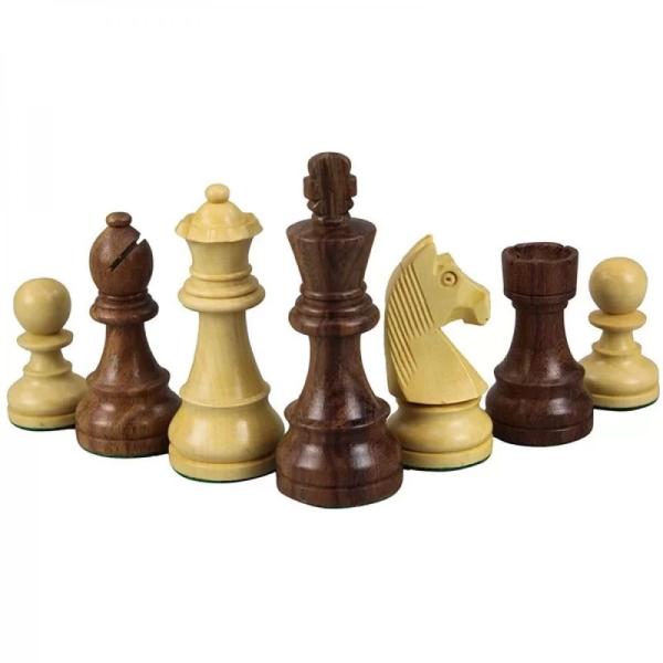 Pièces d'échecs Staunton buis/acacia (taille n°5)