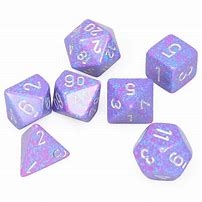 Chessex - Set de 7 dés - granite - silver tetra