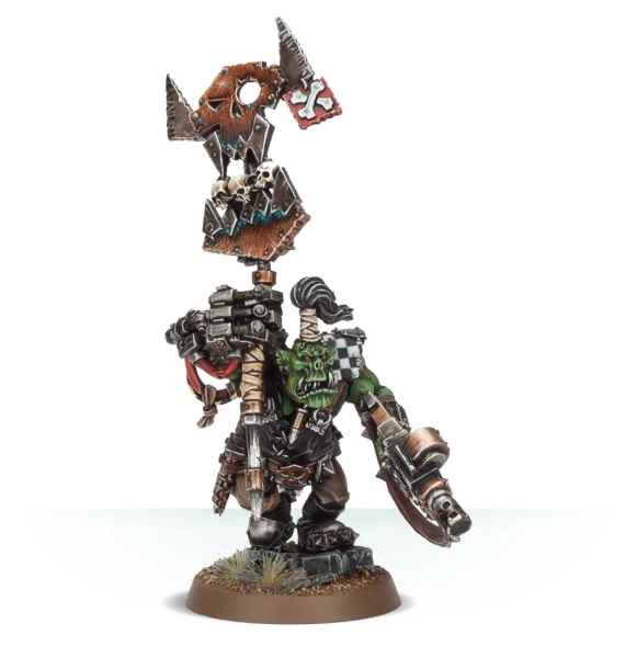 Ork Nob avec bannière Waaagh!