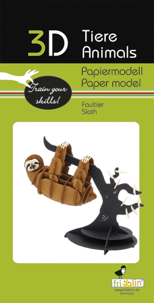 Modèle en papier 3D - Paresseux