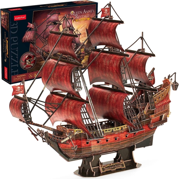 Puzzle 3D Maquette de Bateau de la Rouge Queen Anne's Revenge