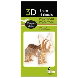 Modèle 3D en papier - Bulldog