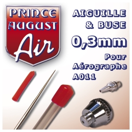 Aiguille & buse 0.3mm pour aérographe A011