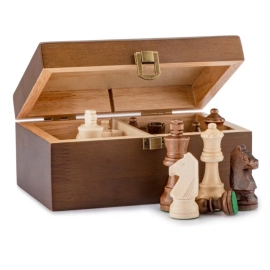 Pièces d'échecs T3 avec coffret en bois - Cases 40mm