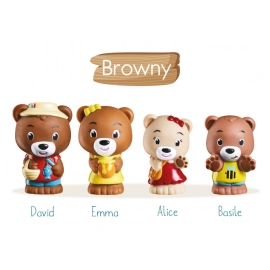 4 personnages famille BROWNY Klorofil