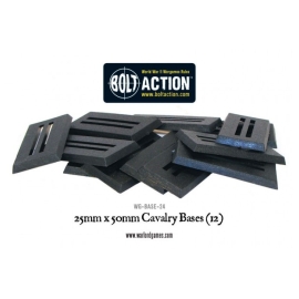 25mm x 50mm  Cavalry Slotted bases (12)