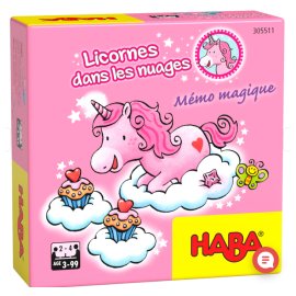 Licornes danes les nuages - mémo magique