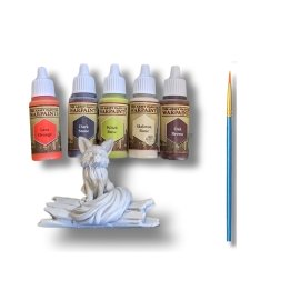 Pack figurine initiation complet peinture pinceau et figurine renard résine