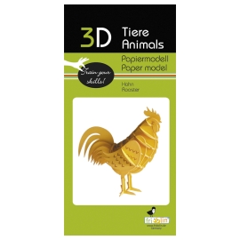 Modèle 3D en papier - Coq