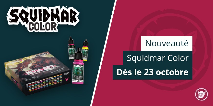 Nouveauté Squidmar Color de Vallejo : peintures, sets et Mega Set, commandables dès leur sortie le 23 octobre